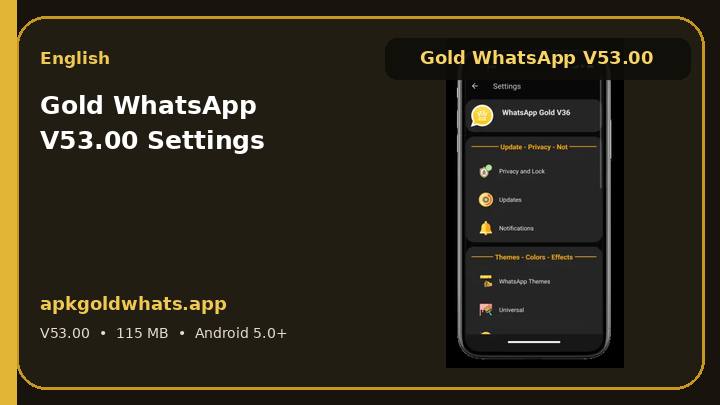 Gold WhatsApp settings