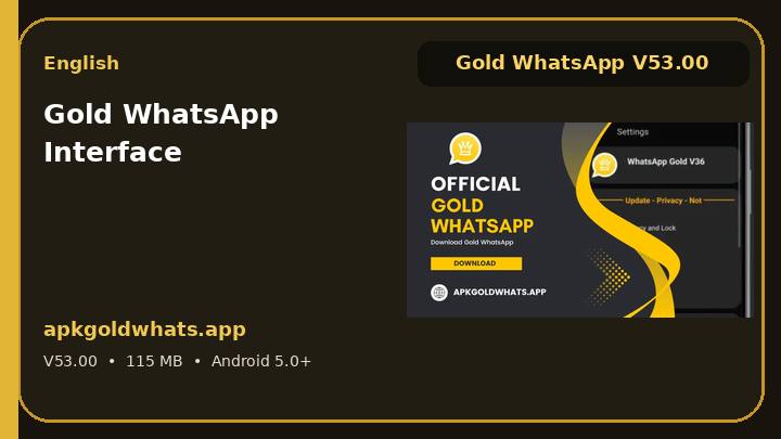 Gold WhatsApp interface