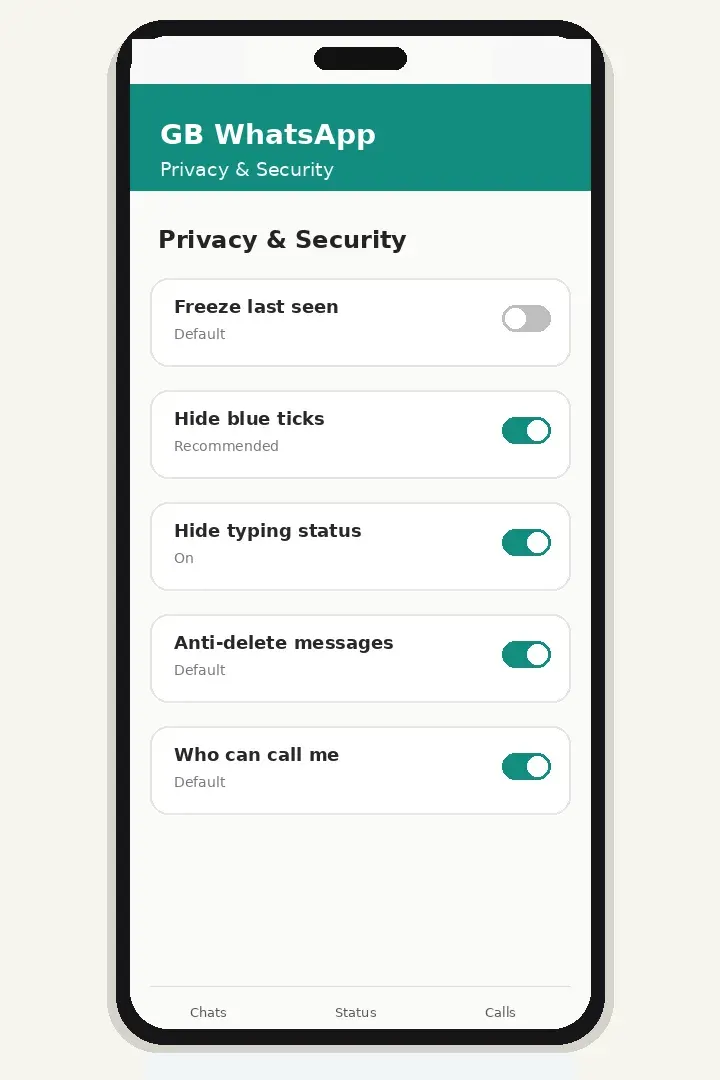 Hide Typing and Recording Status