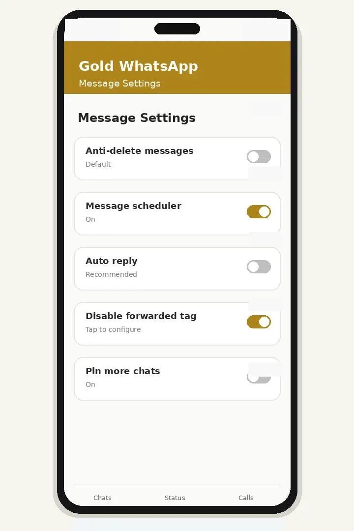 Gold WhatsApp V53.00 Schedule Messages in Gold WhatsApp