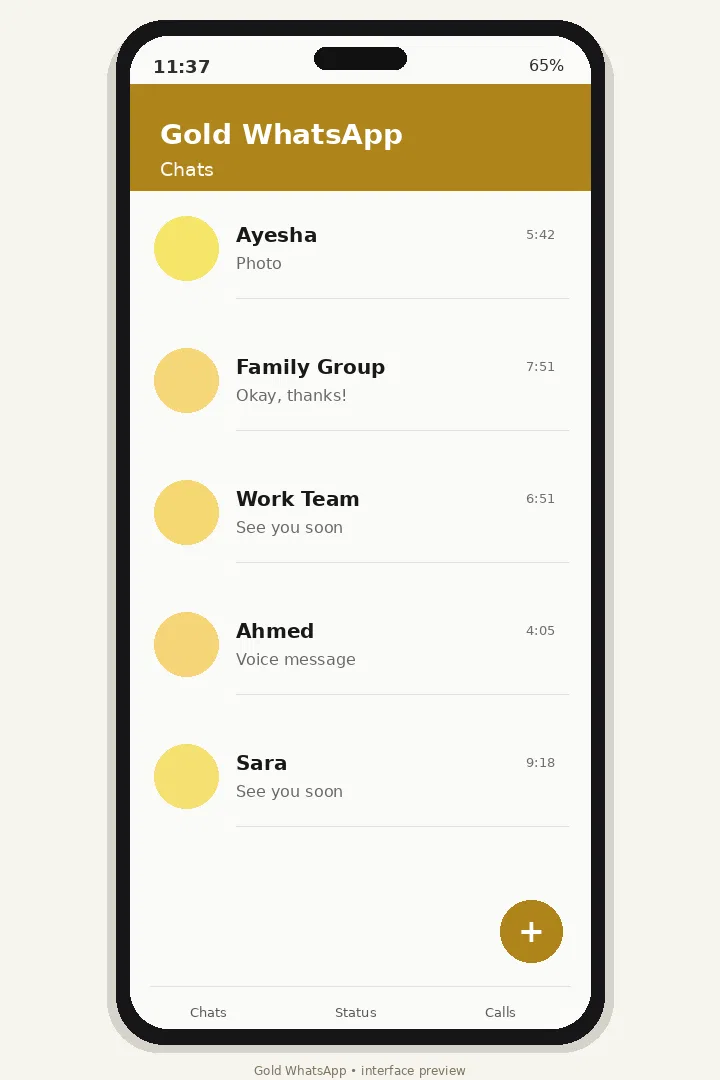Gold WhatsApp V53.00 Requisitos de Android